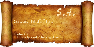 Sipos Atália névjegykártya